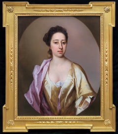 Portrait of a Lady in a Yellow Silk Dress and Purple Mantle, Michael Dahl