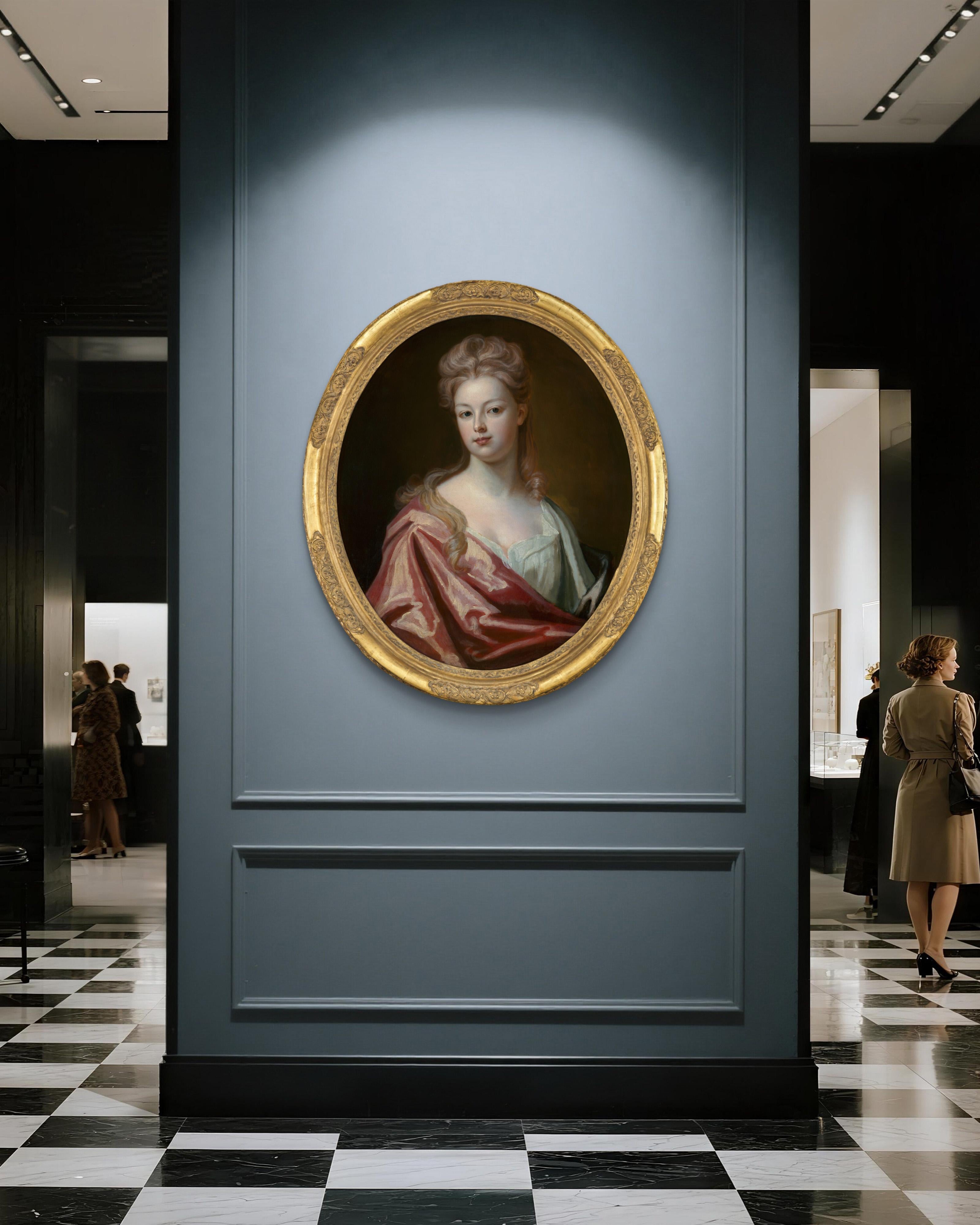 Portrait of a Lady, Mrs Wray in a Silk Dress & Pink Wrap c.1698
Circle of Michael Dahl (1659-1743)

This delightful work, presented by Titan Fine Art, is a fine example of British portraiture at the end of the seventeenth century.  The sitter has