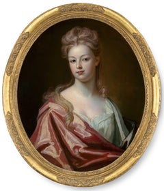 Portrait of a Lady, Mrs Wray in a Silk Dress & Pink Wrap c.1698, Oil on canvas
