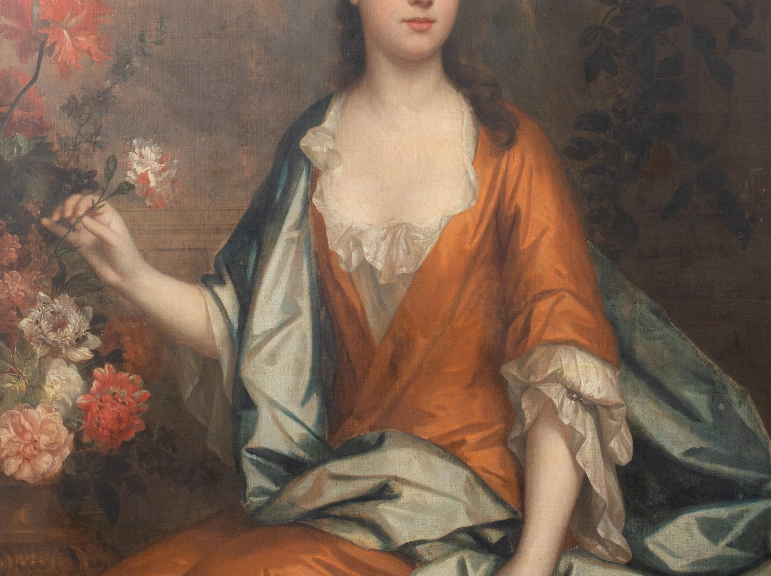Portrait of Jane Hyde, Countess of Clarendon and Rochester (1669-1725), 17th Century

attributed to Michael I DAHL (1656/59-1743)

Huge 17th Century Old Master portrait traditionally identified as Jane Hyde, Countess of Clarendon & Rochester, oil on