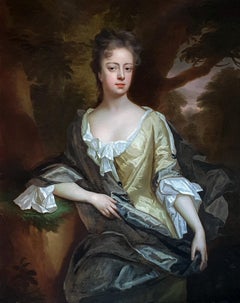 Portrait of Lady Catherine Stanhope Clarke (1675-1728) Antique Oil Painting