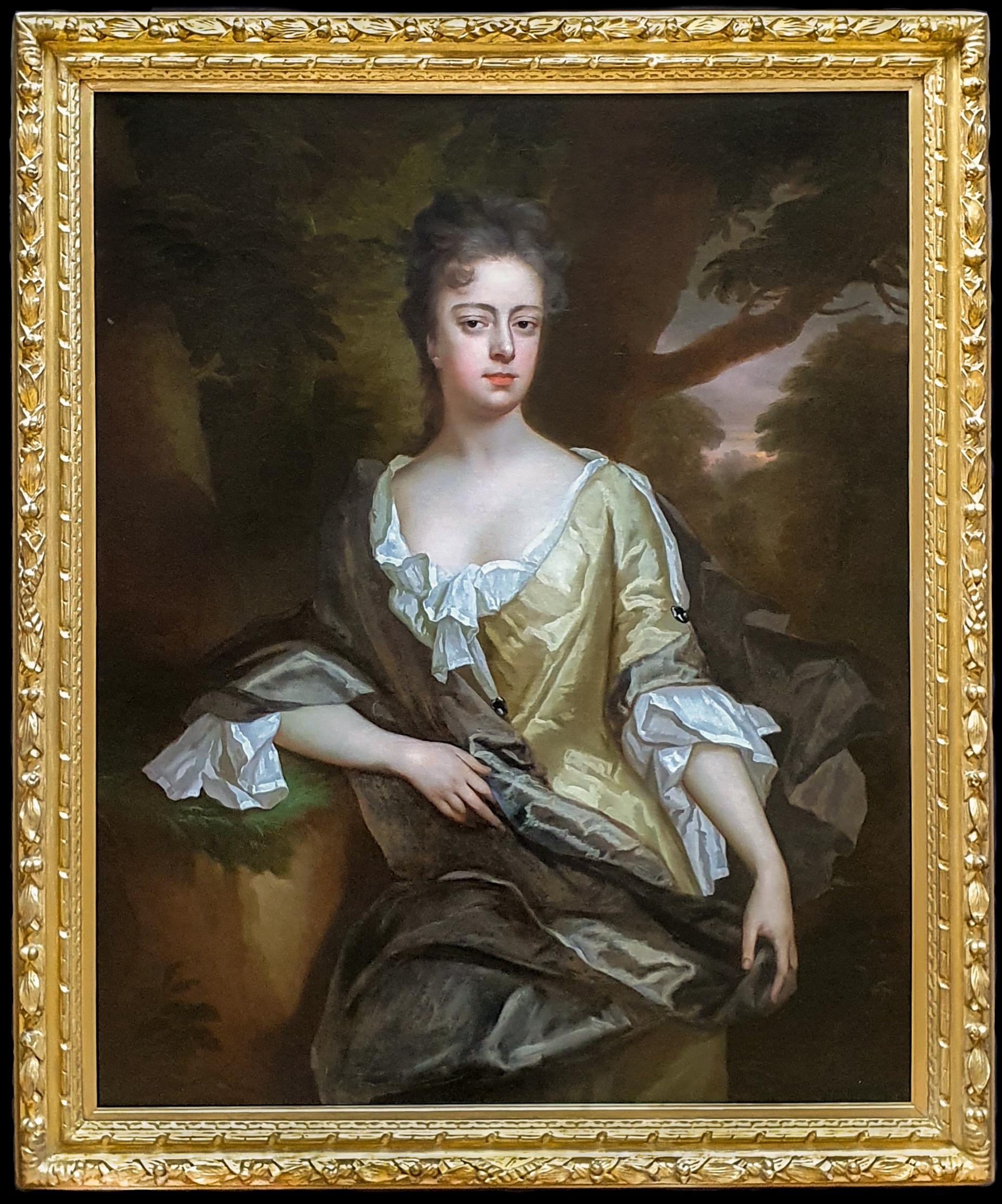 Michael Dahl Portrait Painting - Portrait of Lady Catherine Stanhope Clarke (1675-1728) Antique Oil Painting