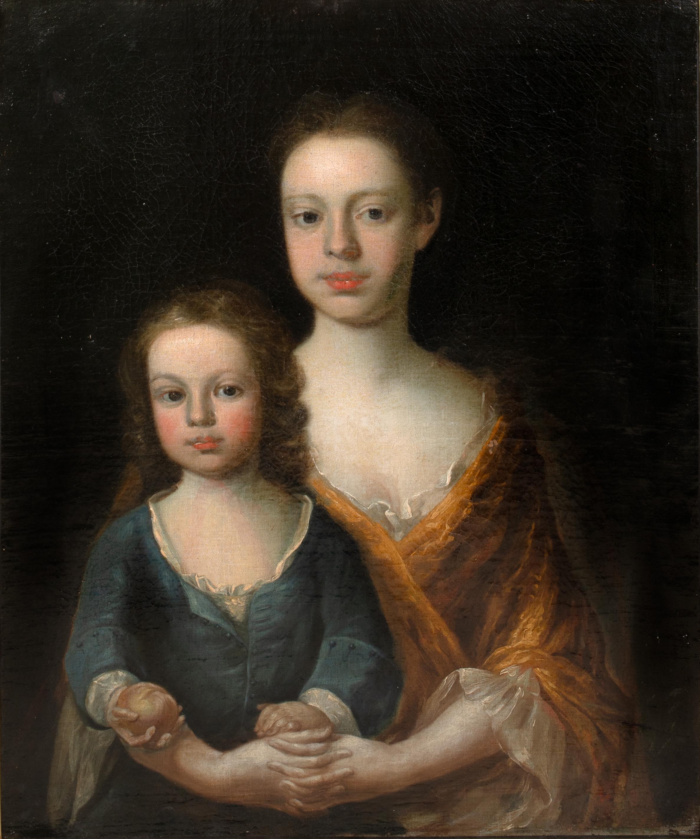 Portrait Of The Russell Sisters, 17th Century 

Studio of Michael DAHL (1659-1743)

Large circa 1700 English portrait of The Russell Sisters, oil on canvas fro the studio of Michael Dahl. Beautiful double portrait of the young sisters with the