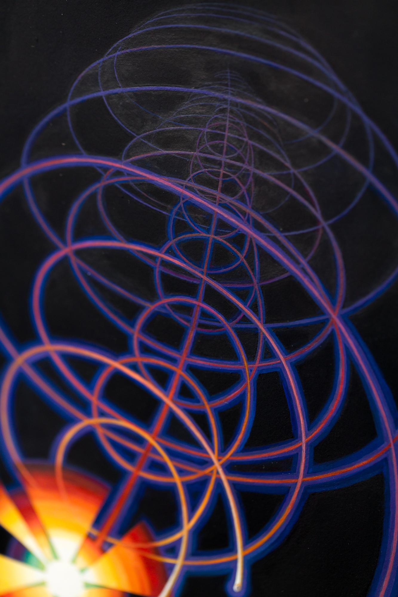 „Fall and Swell“, Gouache auf Papier, Abstraktes Design, Geometrische Abstraktion  (Zeitgenössisch), Painting, von Michael Dandley