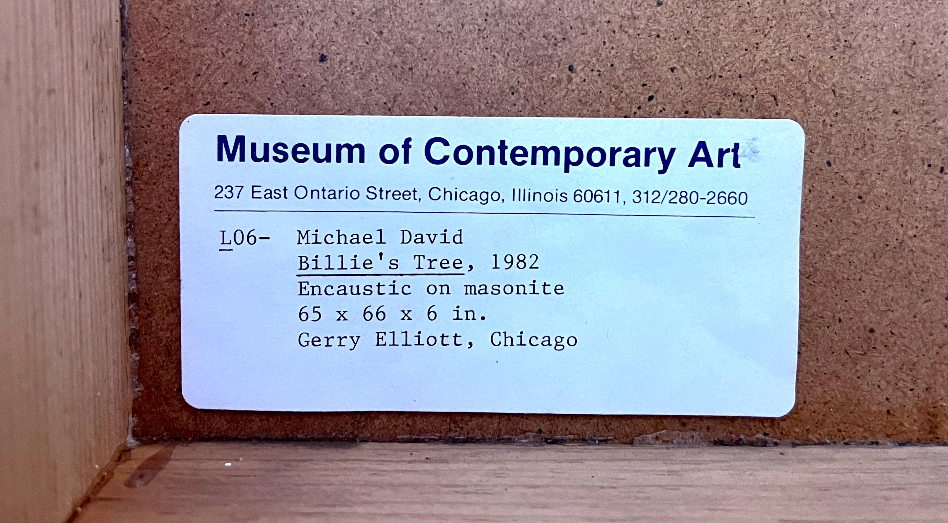 Grande peinture à l'encaustique expressionniste abstraite de Michael David exposée au musée en vente 11