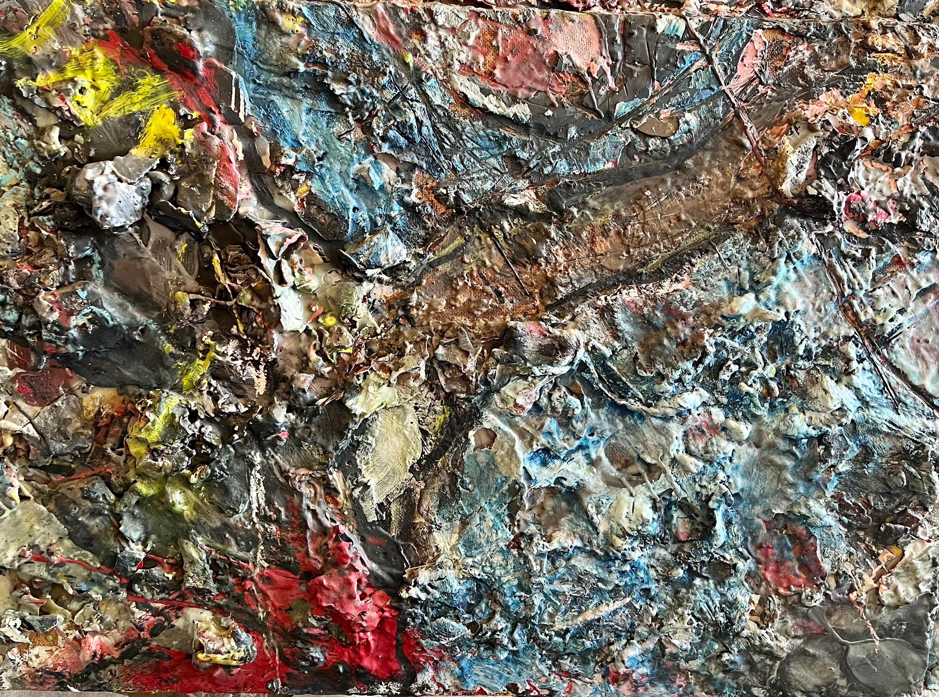 Large Michael David Abstract Expressionist Encaustic Painting Museum Exhibited For Sale 18