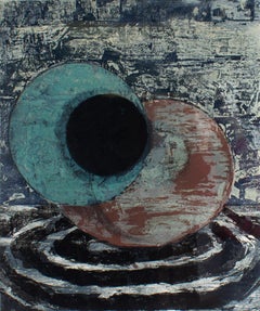 Michael David Signed 1985 “Echo Park” Abstract Lithograph