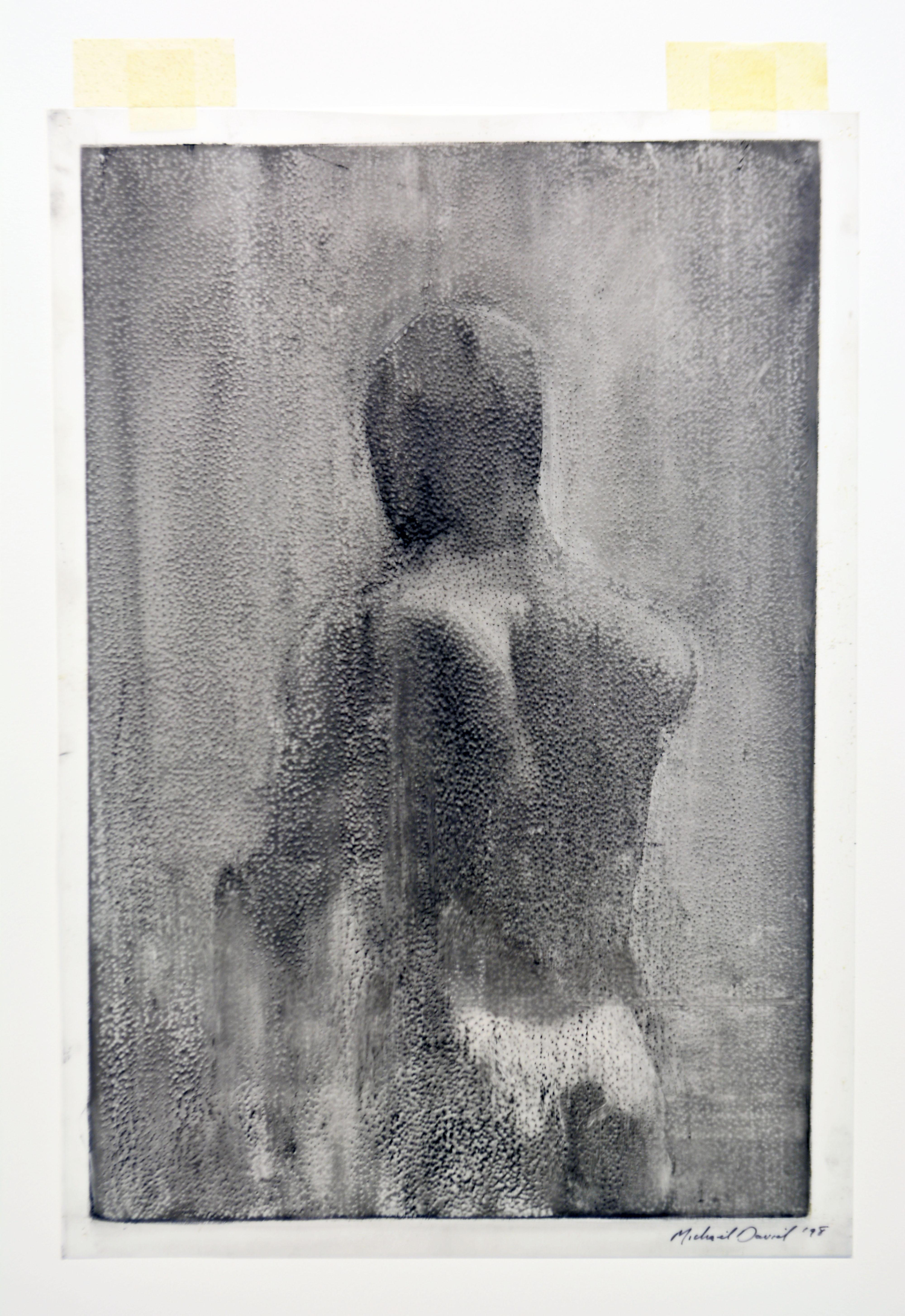 Américain Michael David US b. 1954 « Small Shower III » Photo Based Ink on Mylar Male Nude en vente