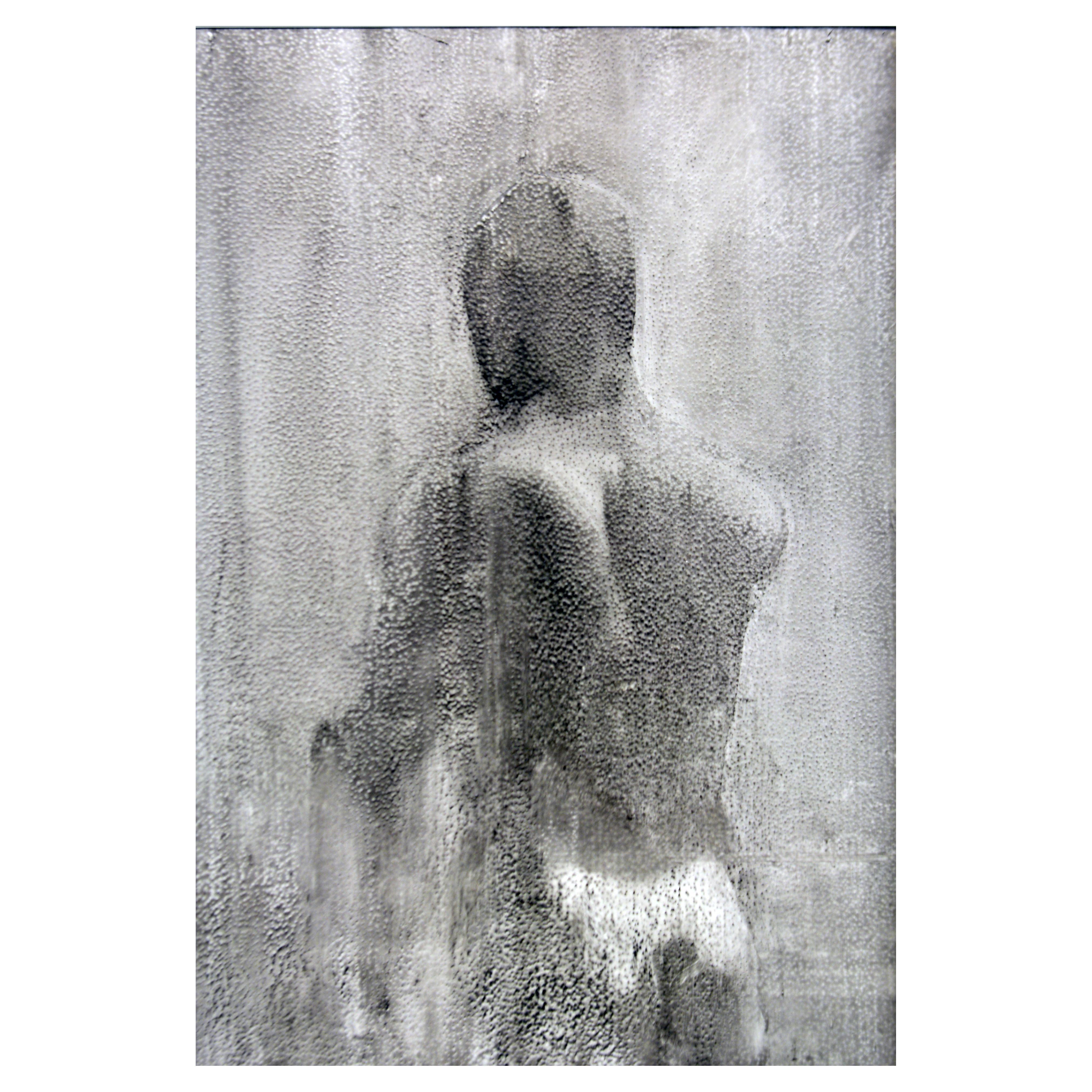 Michael David US b. 1954 « Small Shower III » Photo Based Ink on Mylar Male Nude en vente