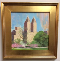 El Dorado Towers in Spring, original plein air impressionist landscape