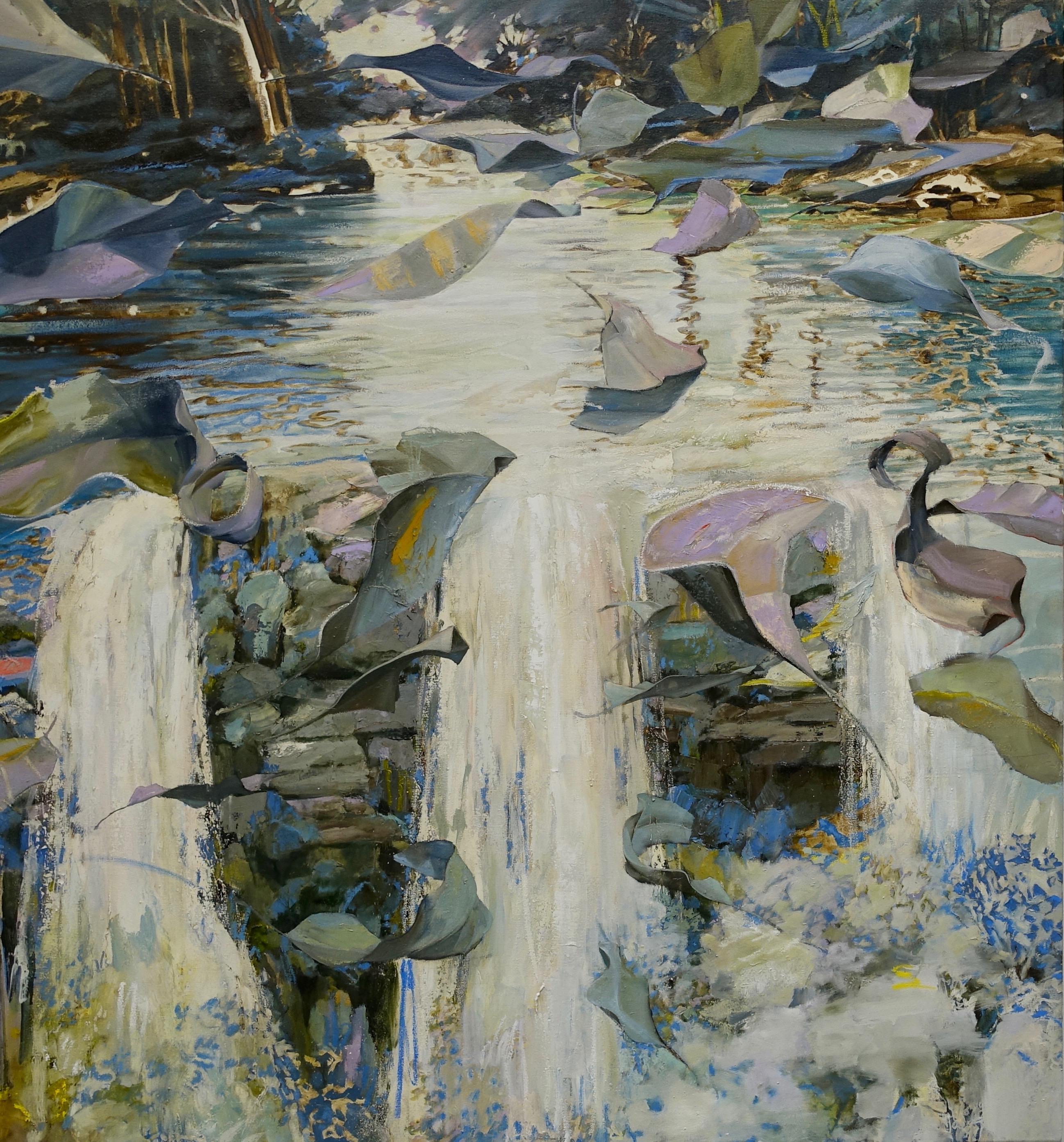 Michael Davis Figurative Painting - Floating Then Falling III