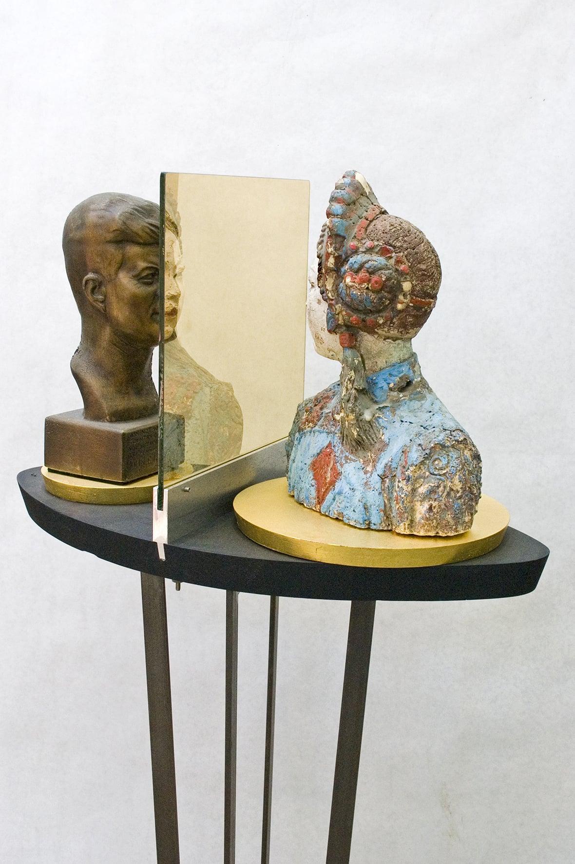 Michael Davis Figurative Sculpture - Reflection     table figurative 