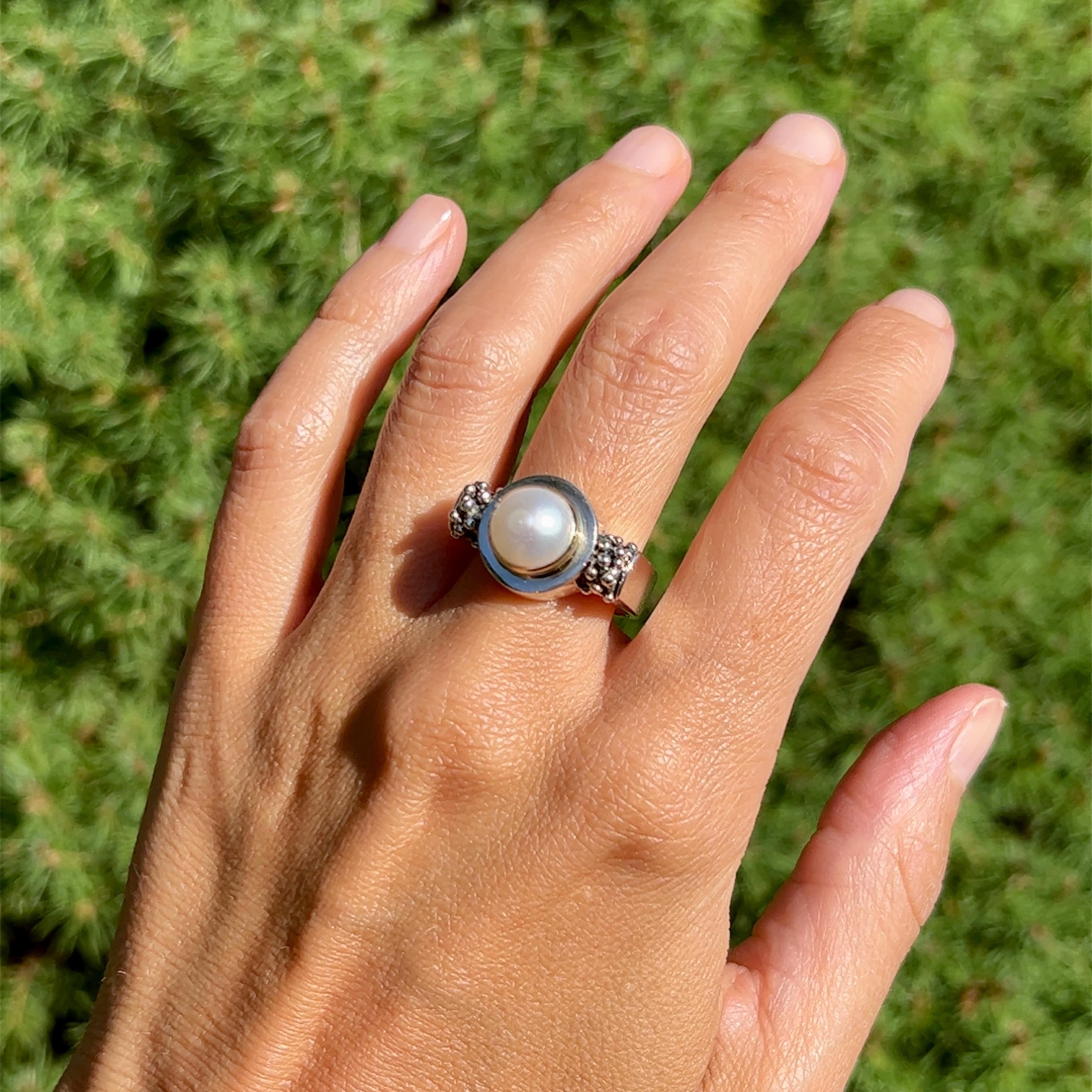 Michael Dawkins Freshwater Pearl Ring in 14K Gold/Sterling Silver 3