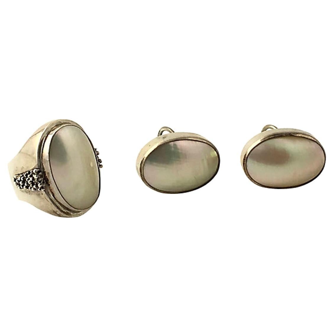 Michael Dawkins Mabe Pearl Sterling Silver Ring