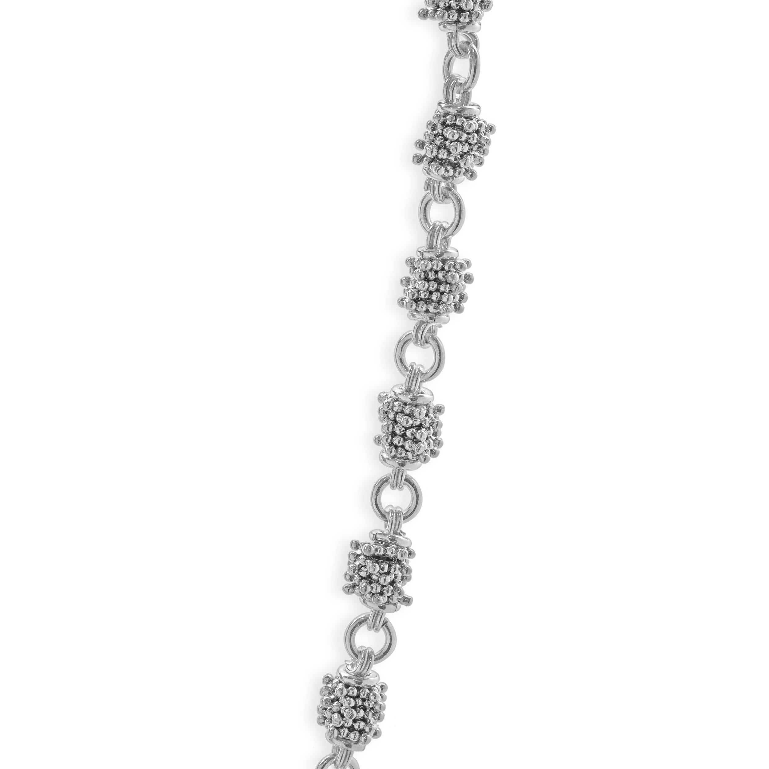 Progettista: Michael Dawkins
Materiale: argento sterling
Dimensioni: la collana misura 19 pollici
Peso: 35,40 grammi
