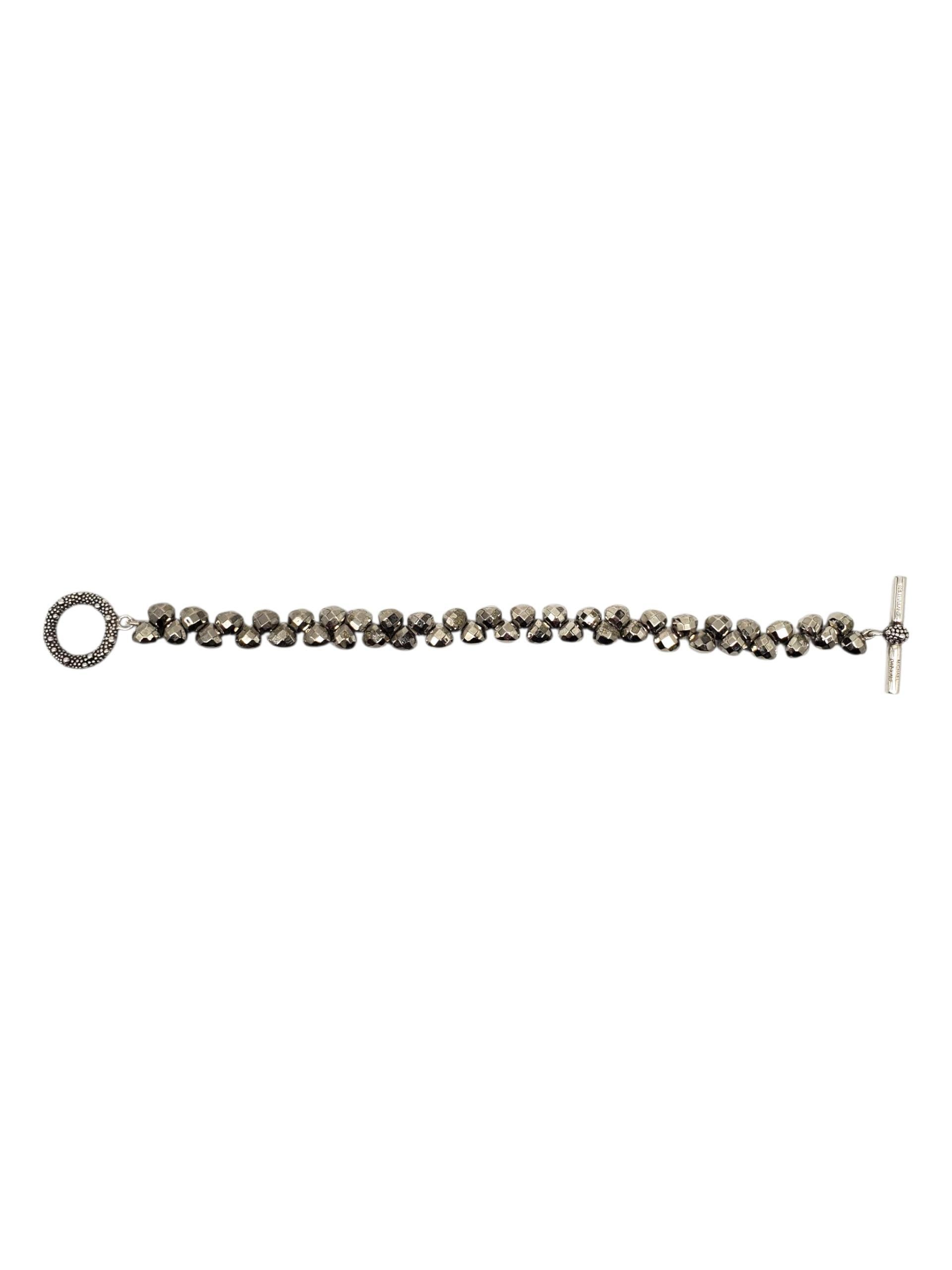 Contemporaneo Michael Dawkins - Bracciale con perline sfaccettate in argento Sterling #23337 in vendita