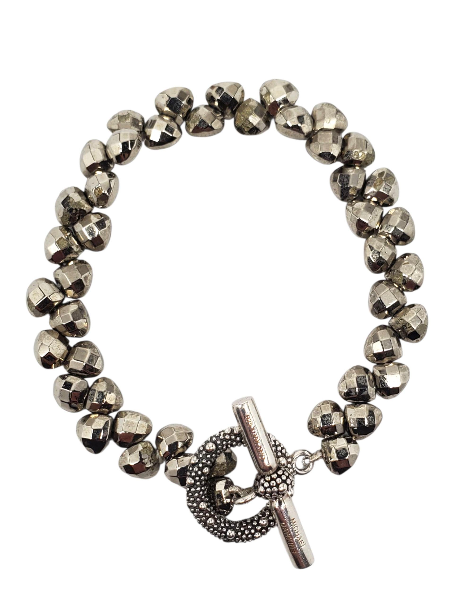 Michael Dawkins - Bracciale con perline sfaccettate in argento Sterling #23337 In condizioni buone in vendita a Washington Depot, CT