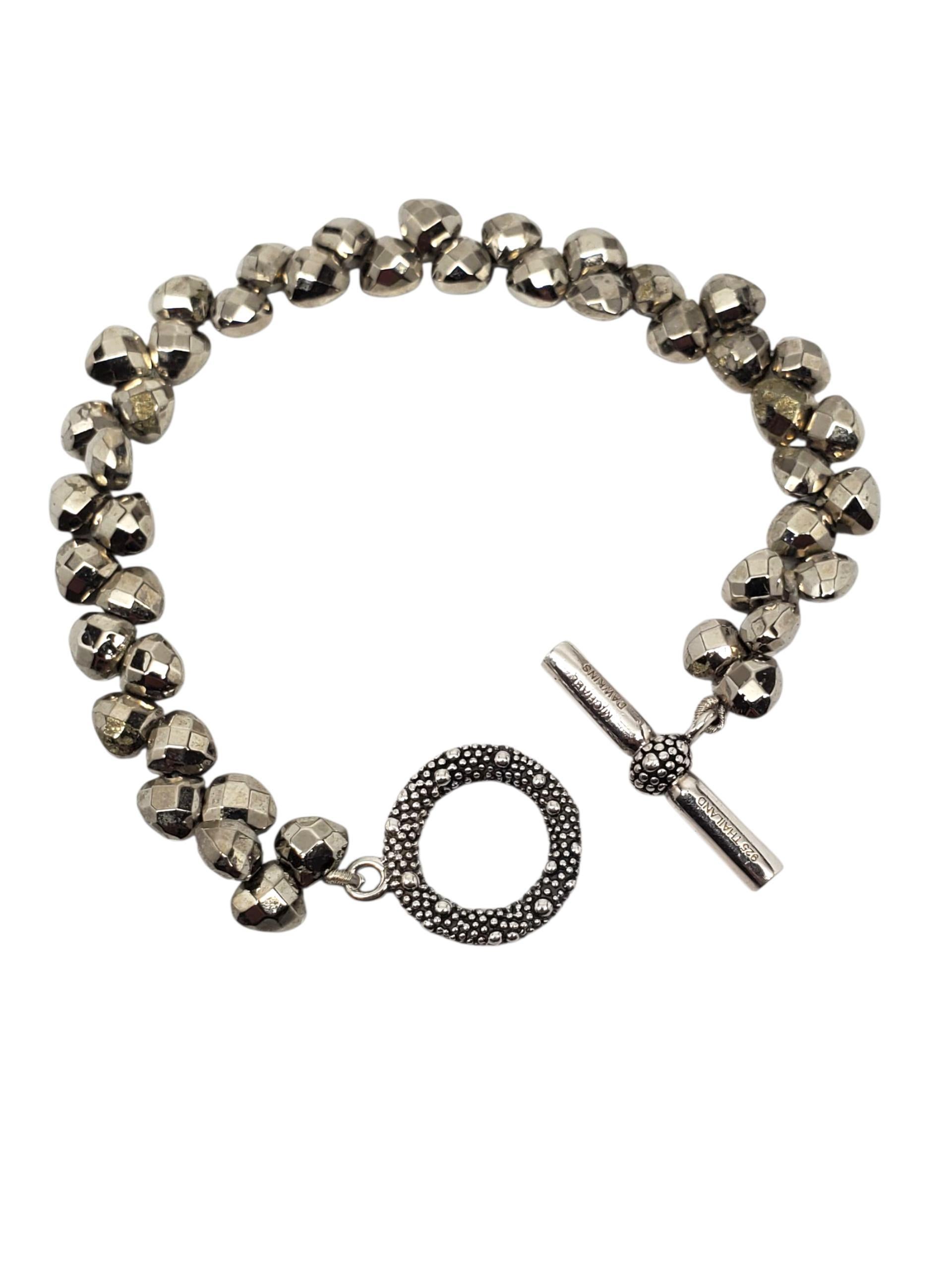 Donna Michael Dawkins - Bracciale con perline sfaccettate in argento Sterling #23337 in vendita