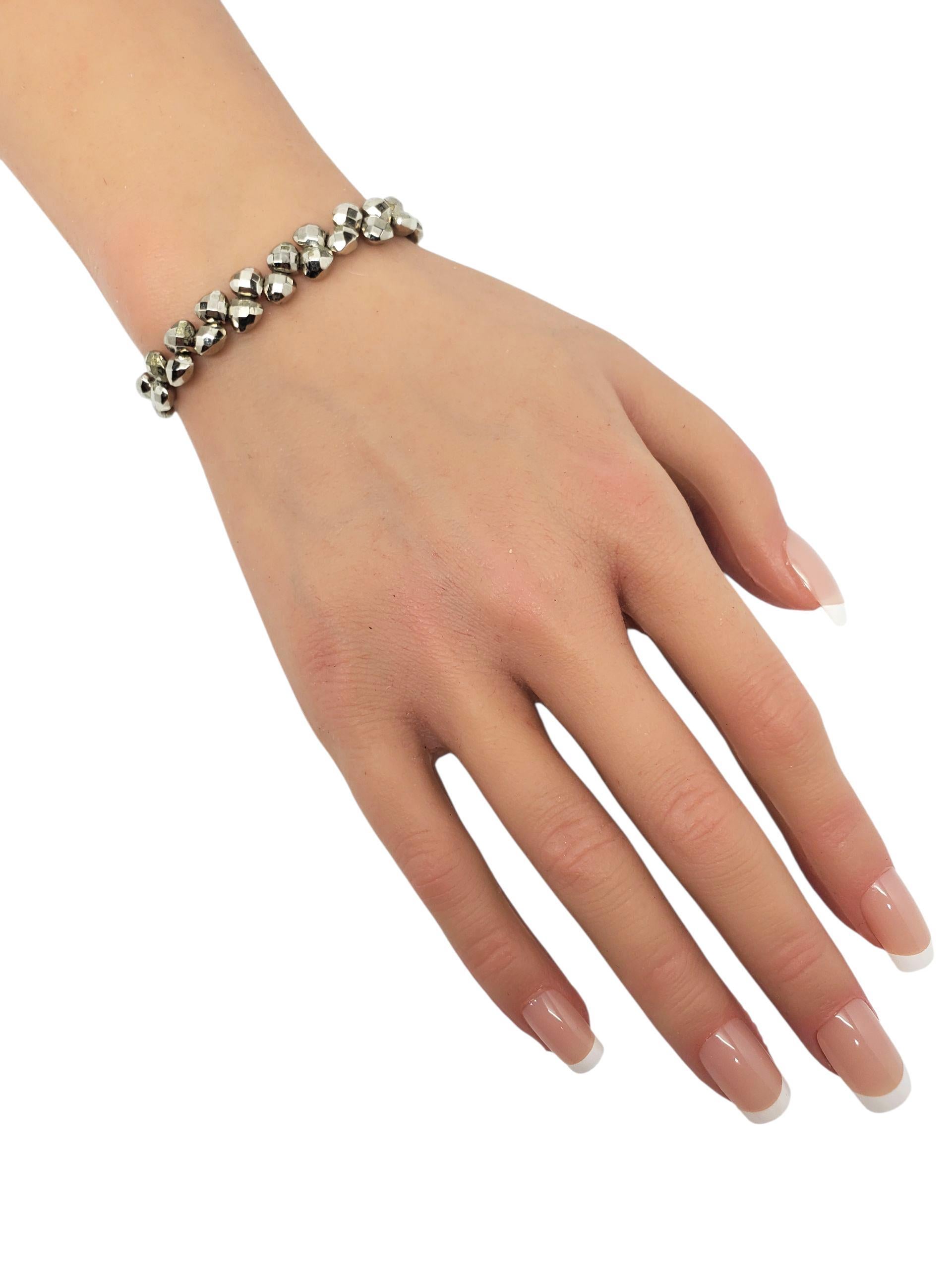 Michael Dawkins - Bracciale con perline sfaccettate in argento Sterling #23337 in vendita 3