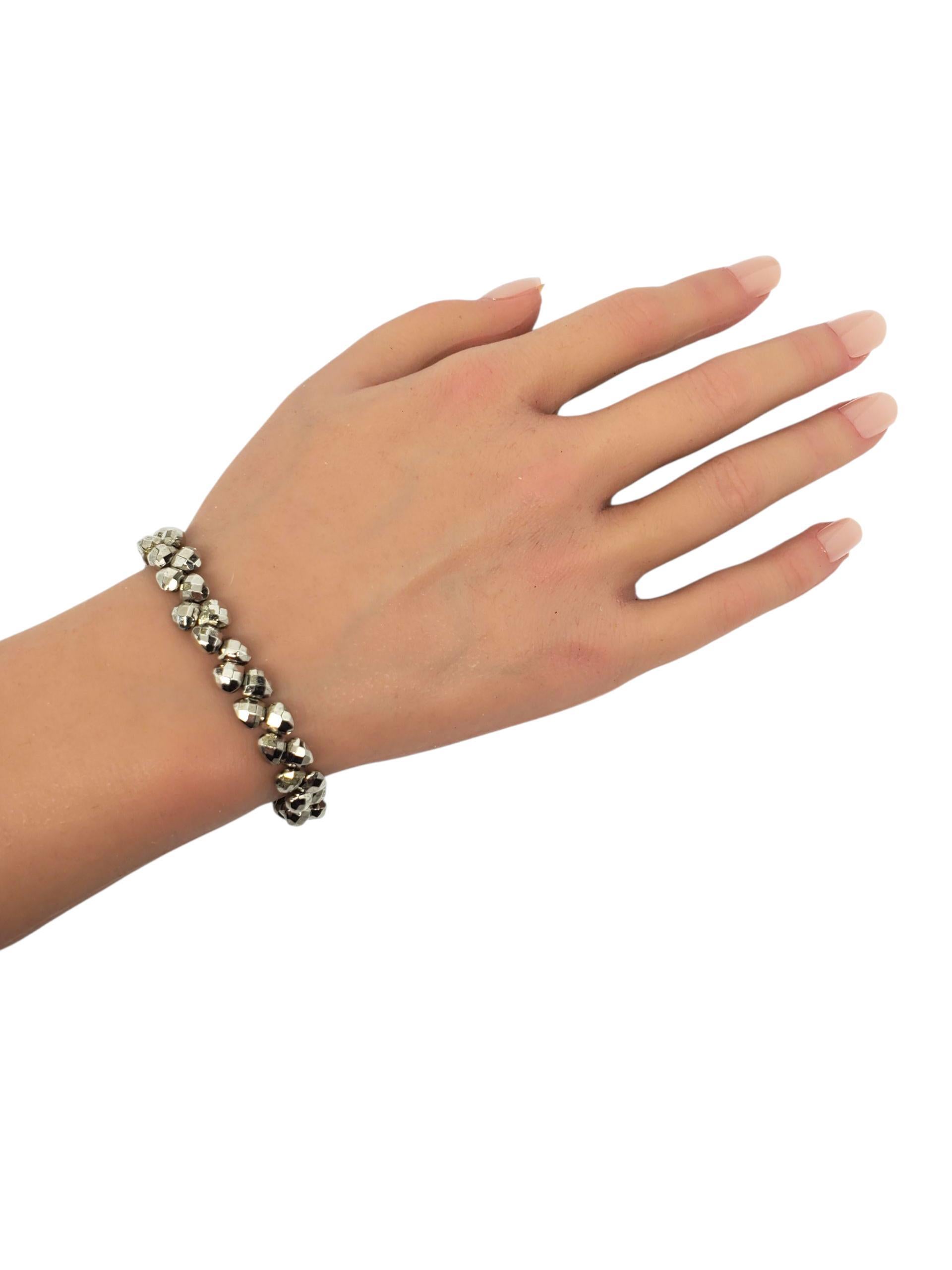 Michael Dawkins - Bracciale con perline sfaccettate in argento Sterling #23337 in vendita 4