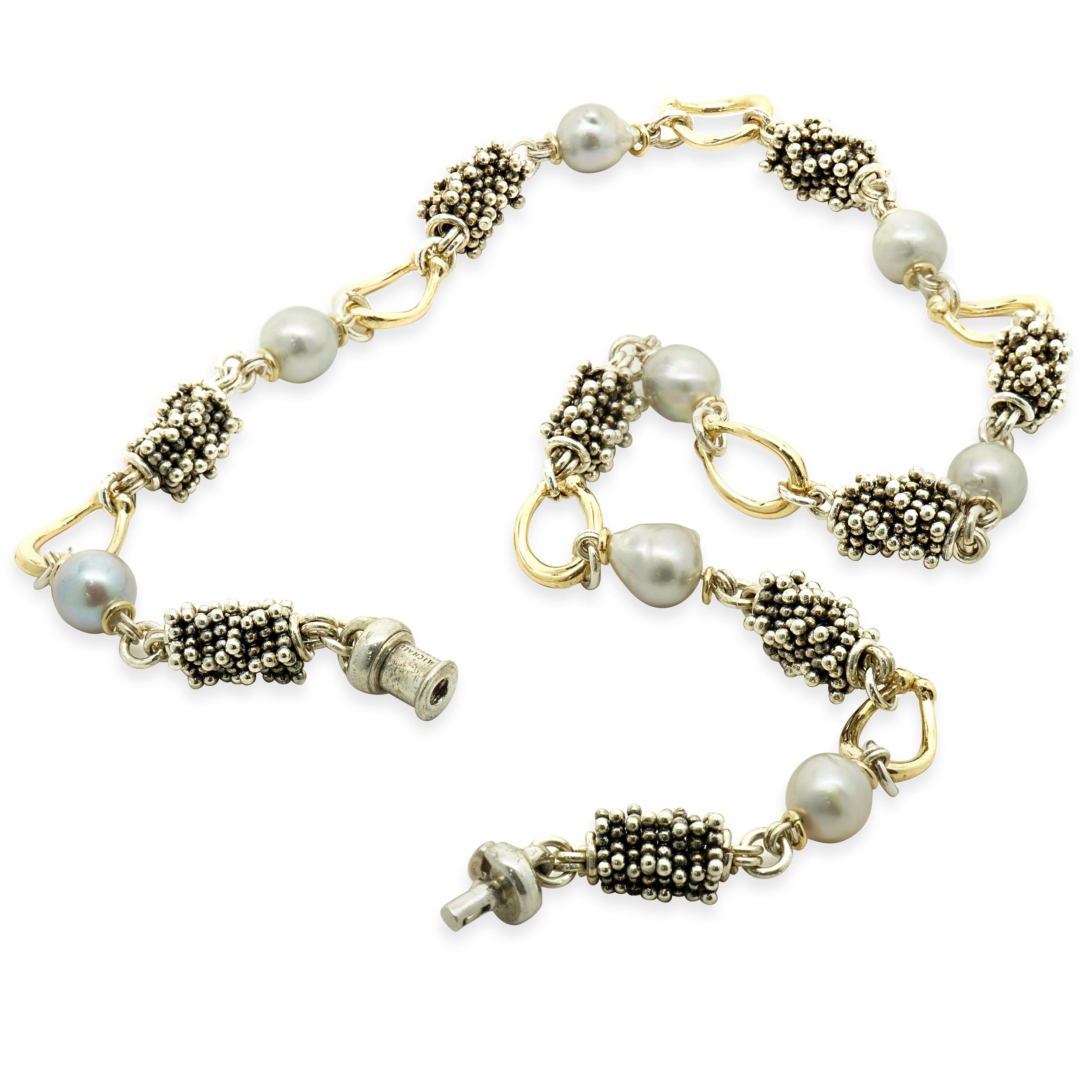 Michael Dawkins - Collana di perle d'acqua dolce in argento sterling In condizioni ottime in vendita a Scottsdale, AZ