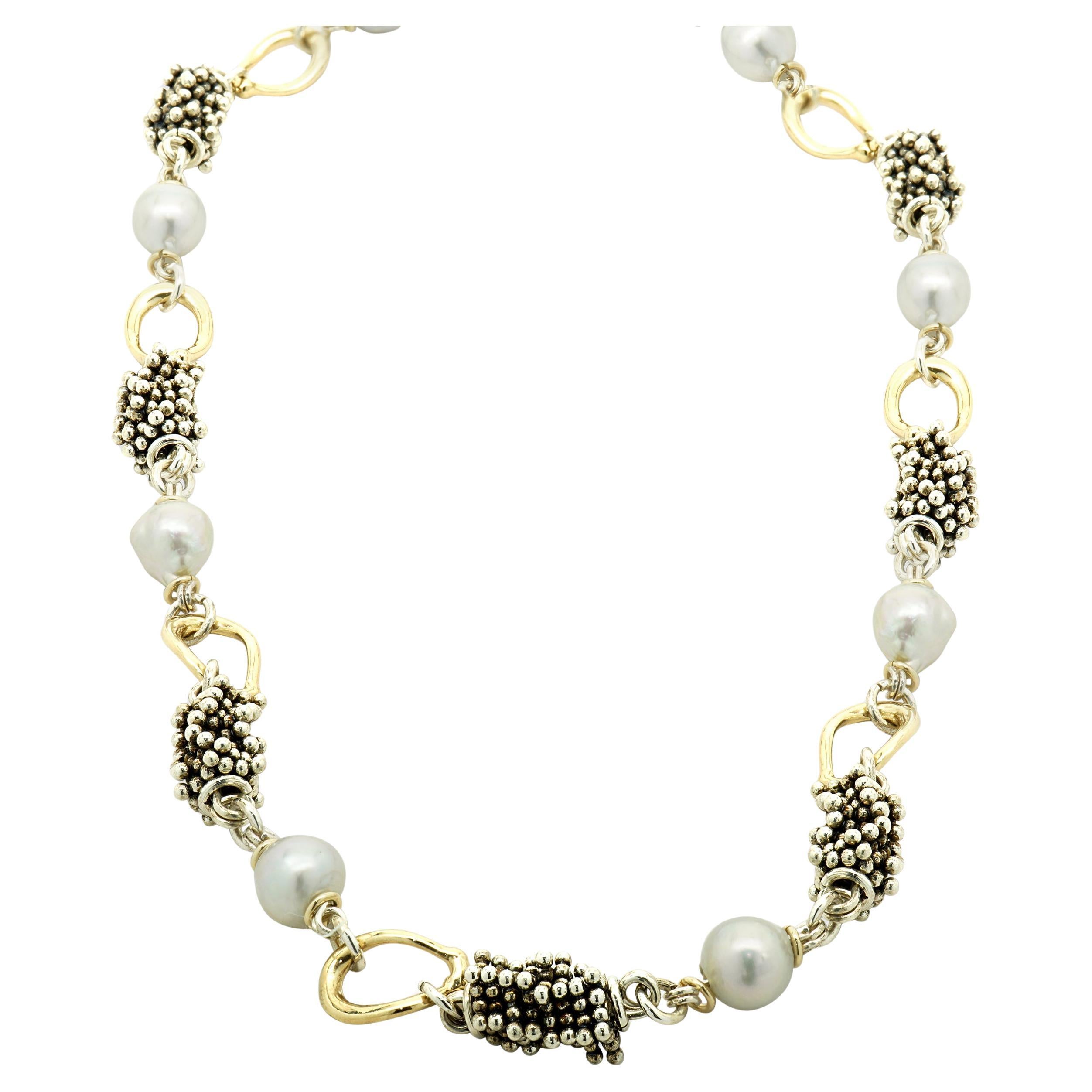 Michael Dawkins Sterling Silver Freshwater Pearl Necklace
