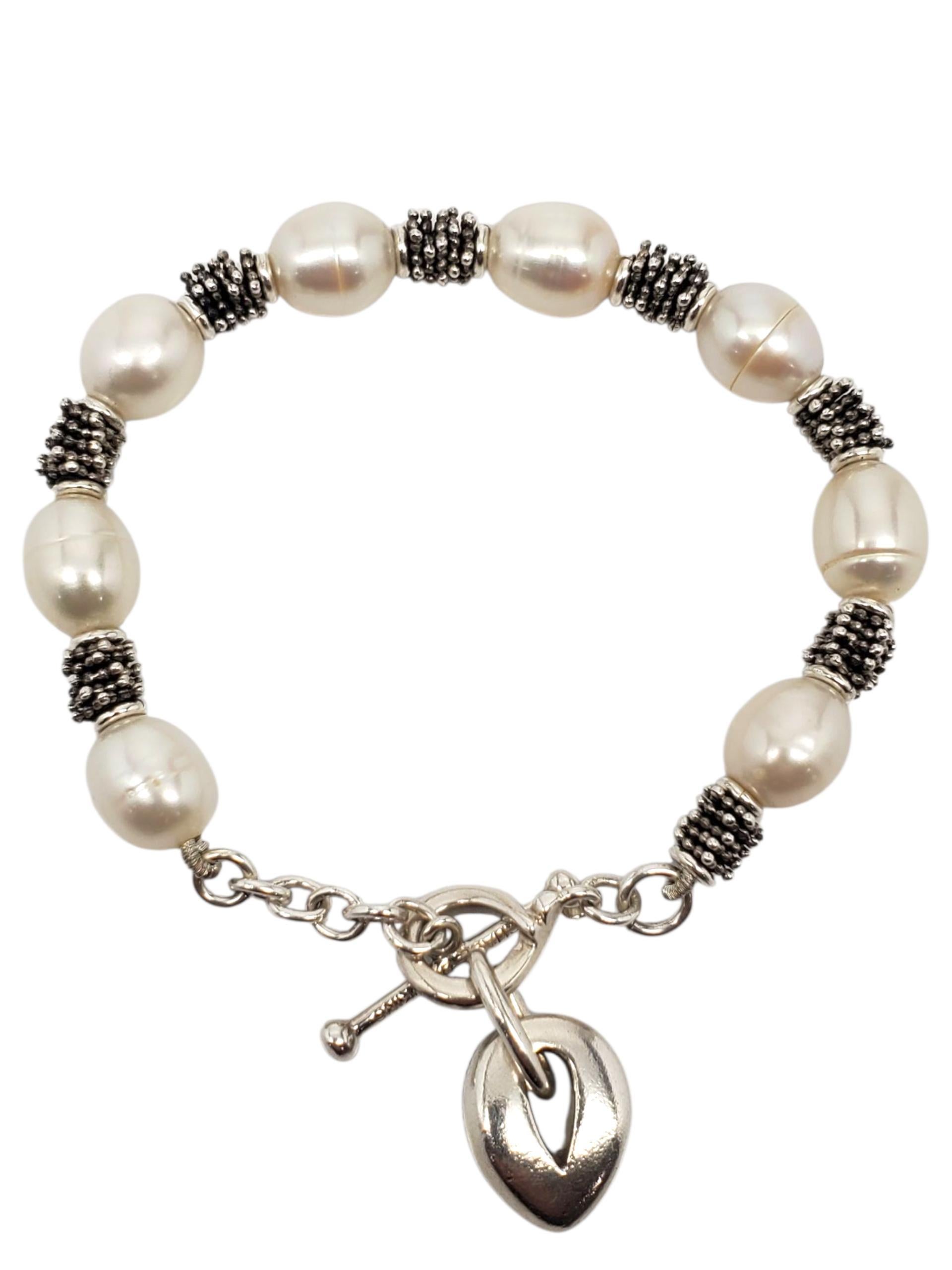 Donna Michael Dawkins Bracciale con perle d'acqua dolce in argento 925 #23309 in vendita