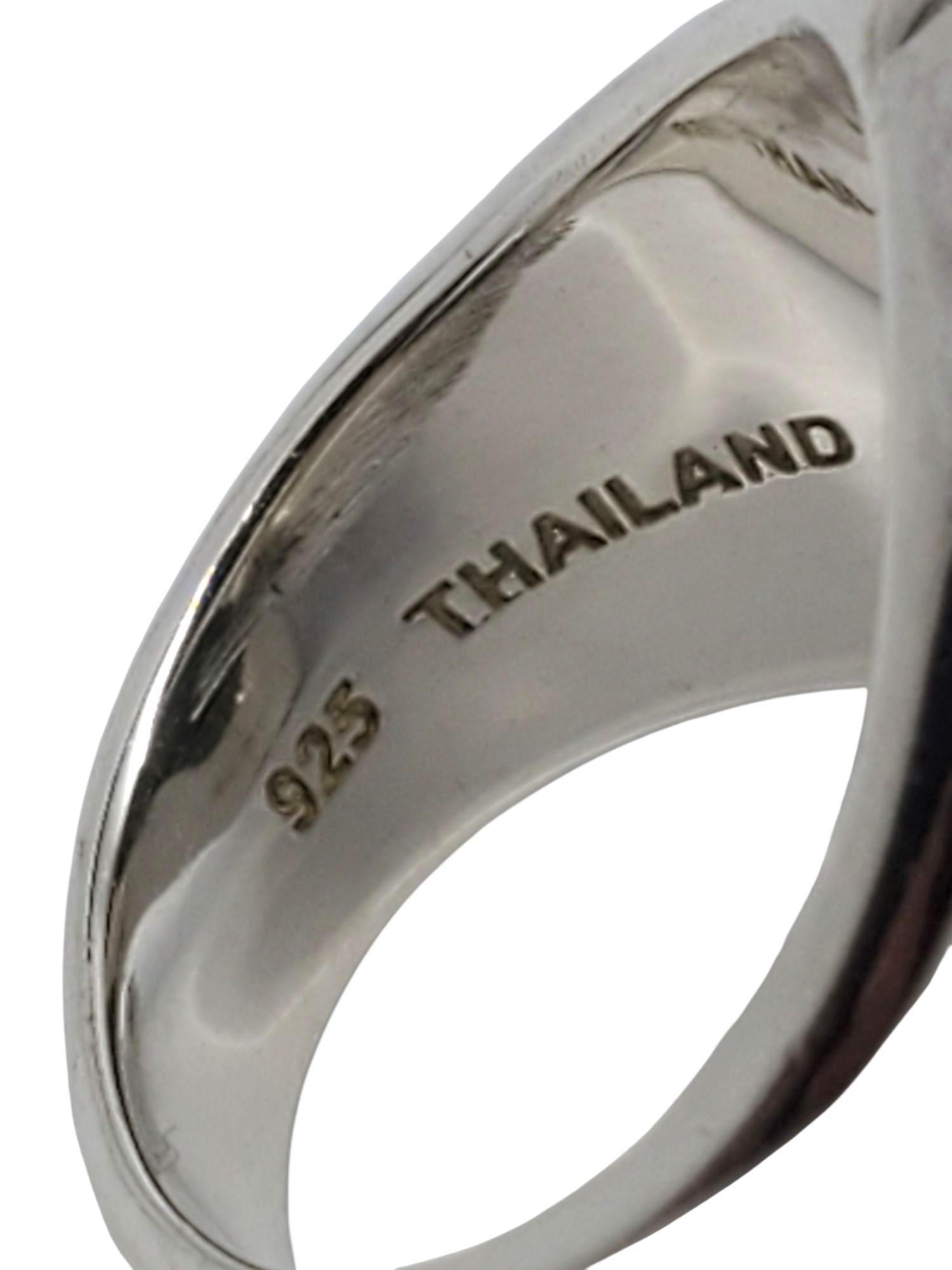 Michael Dawkins Anello a cupola in argento granulato misura 7 #22435 in vendita 1