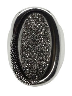 Michael Dawkins Sterling Silver Granulated Dome Ring Size 7 #22435