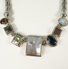 Michael Dawkins Sterling Silver Hardstone Necklace