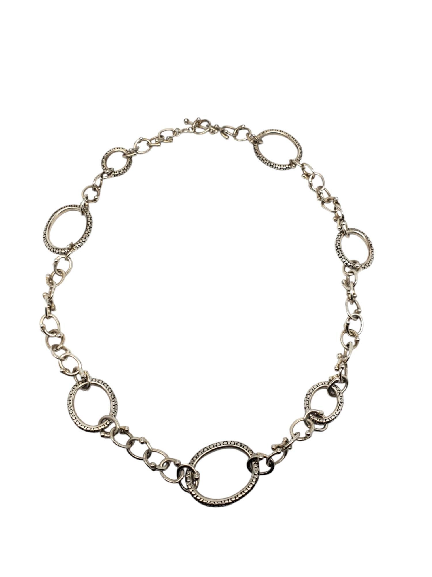 Michael Dawkins, collier à maillons ovales mixtes en argent sterling n° 19942 en vente 3