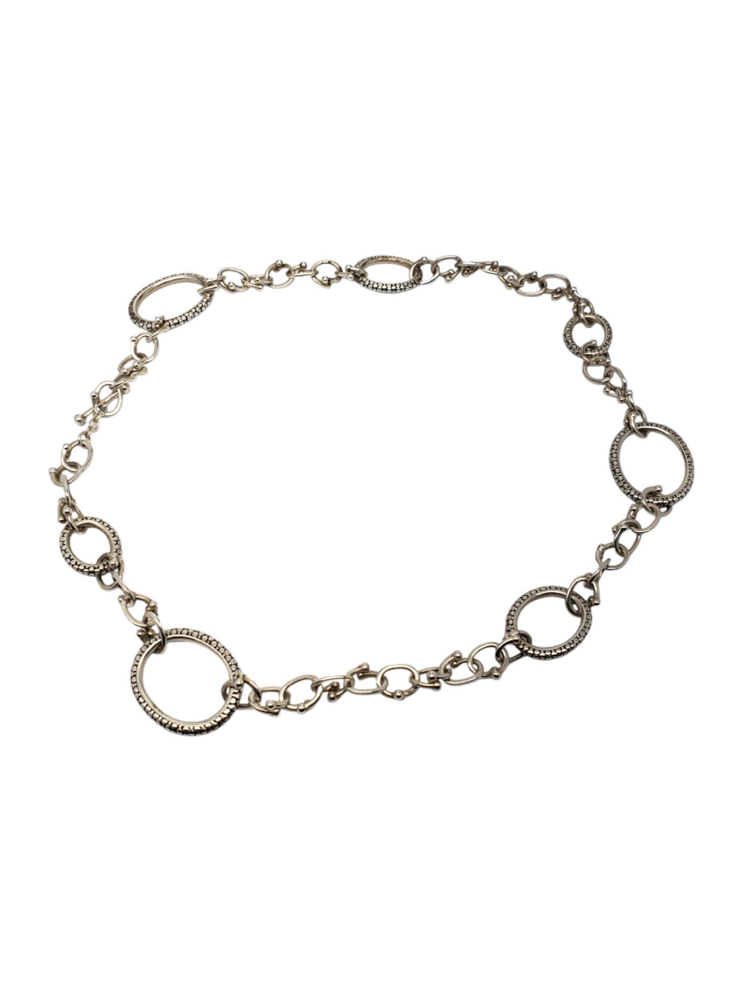 Michael Dawkins, collier à maillons ovales mixtes en argent sterling n° 19942 en vente 4