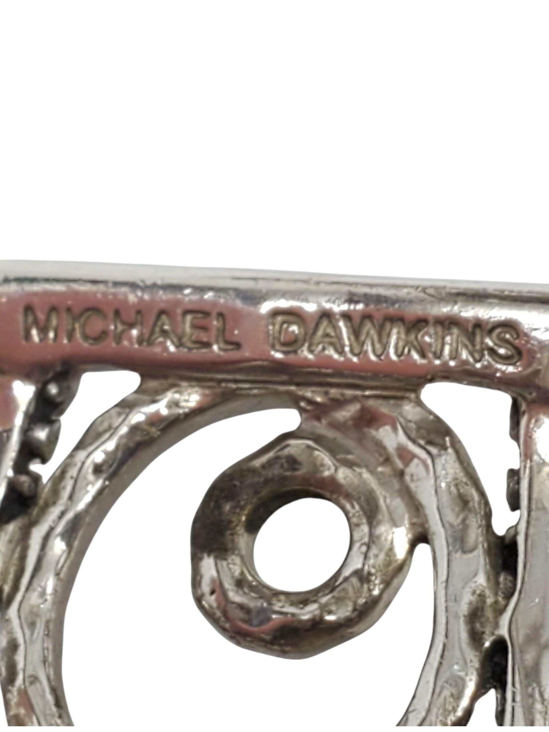 Michael Dawkins Bracciale con cerniera in argento con più pietre #23339 in vendita 1