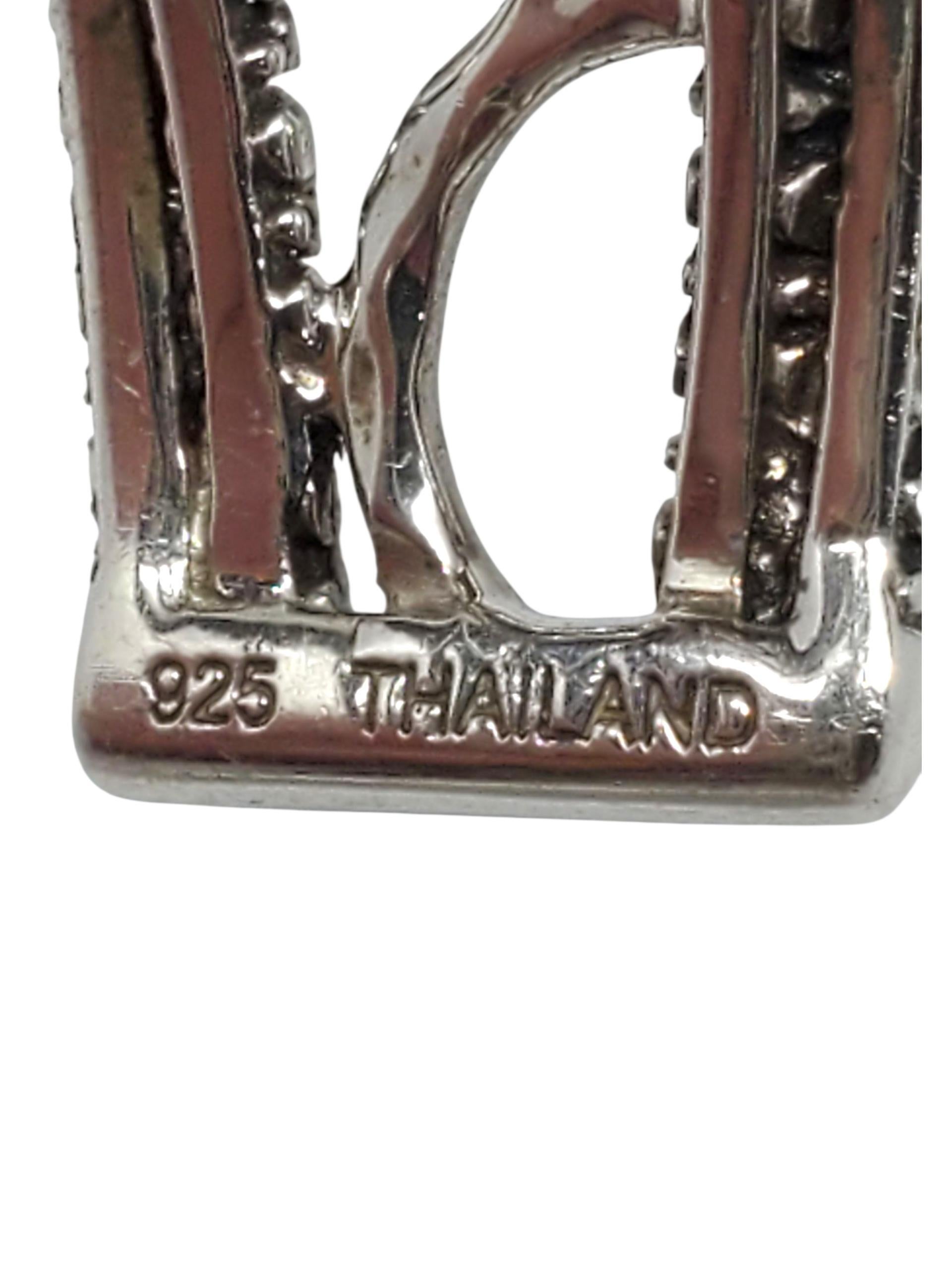 Michael Dawkins Bracciale con cerniera in argento con più pietre #23339 in vendita 2