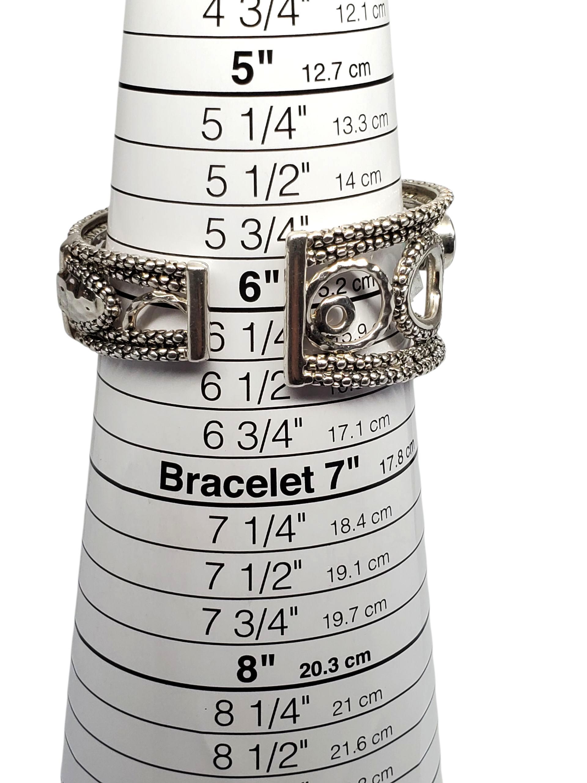 Michael Dawkins Bracciale con cerniera in argento con più pietre #23339 in vendita 3