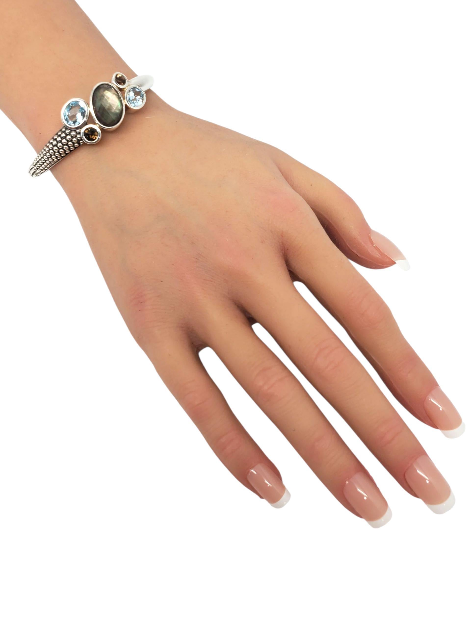 Michael Dawkins Bracciale con cerniera in argento con più pietre #23341 in vendita 4