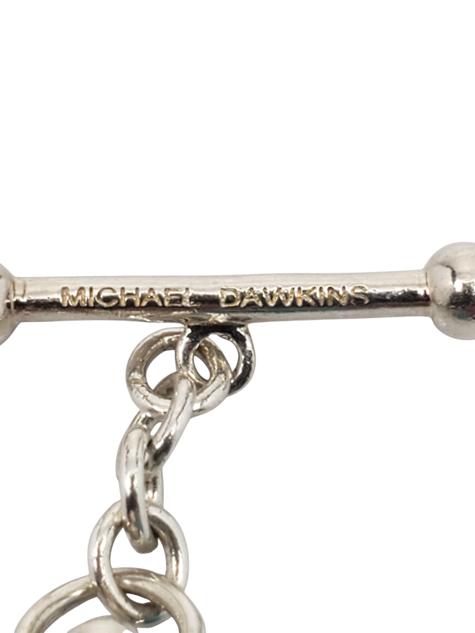 Michael Dawkins Bracciale scultoreo a più pietre in argento #23312 in vendita 1