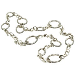 Michael Dawkins Sterling Silver Oval Link Necklace