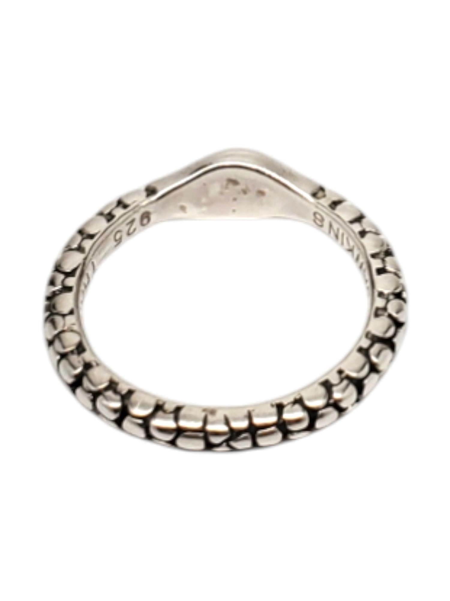 Michael Dawkins Sterling Silver Pebble Bead Ring Size 7 #19506 In Good Condition In Washington Depot, CT