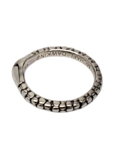 Michael Dawkins Sterling Silver Pebble Bead Ring Size 7 #22293