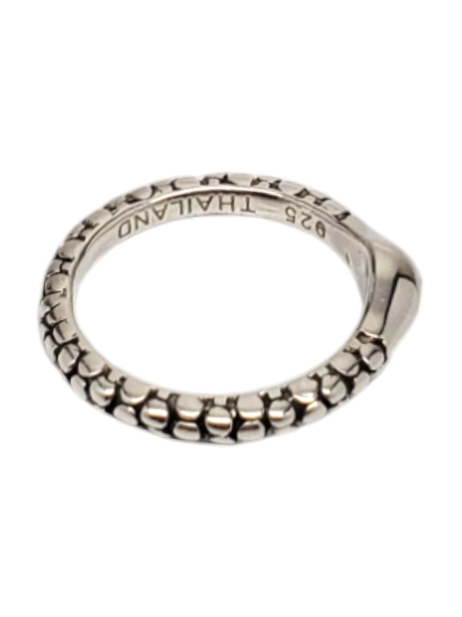 Michael Dawkins Sterling Silver Pebble Bead Ring Size 7 #22293 Bon état - En vente à Washington Depot, CT