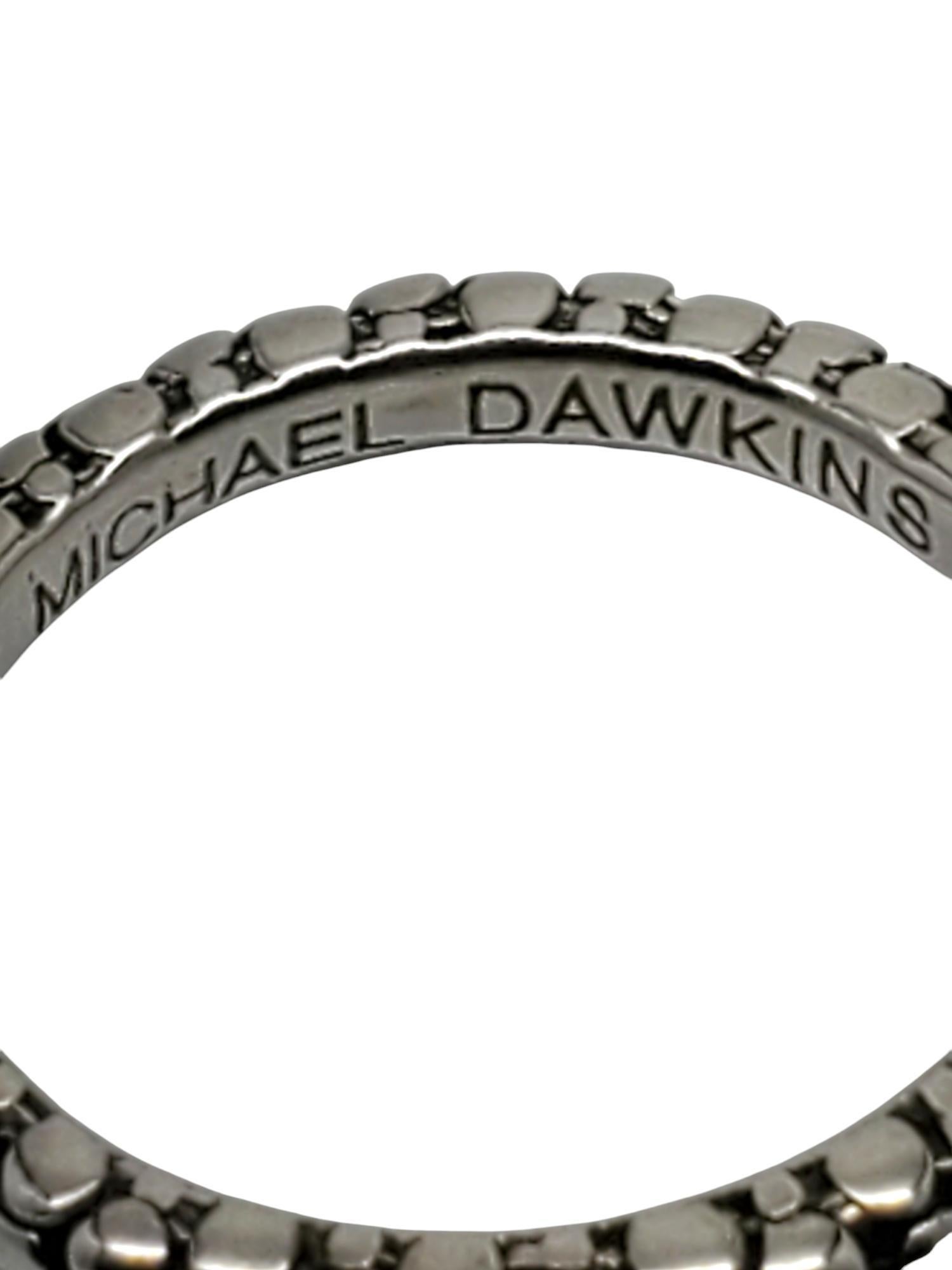 Michael Dawkins Sterling Silver Pebble Bead Ring Size 7 #22293 Pour femmes en vente