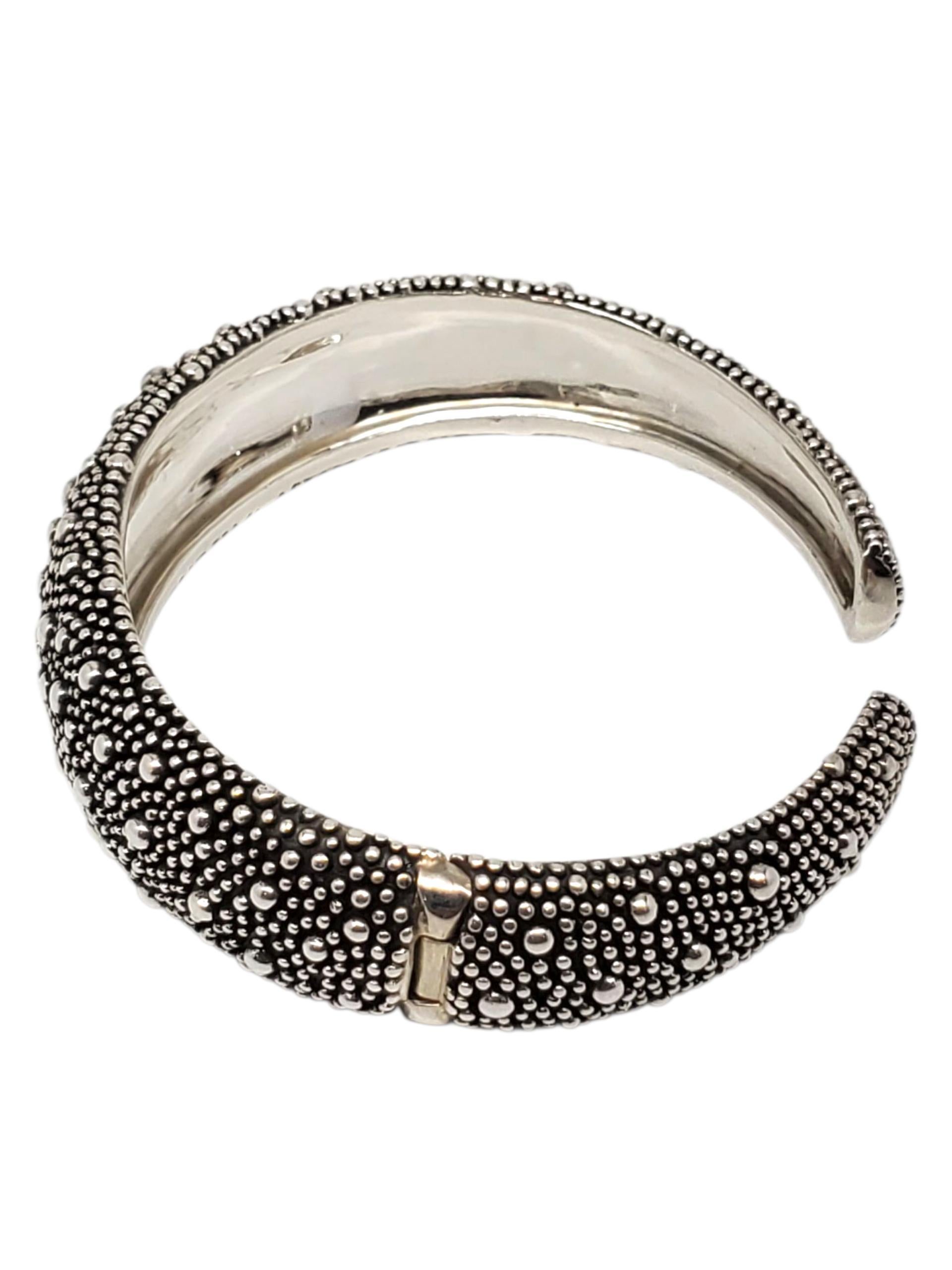 Michael Dawkins Bracciale a cerniera in argento con ciottoli #23340 In condizioni buone in vendita a Washington Depot, CT