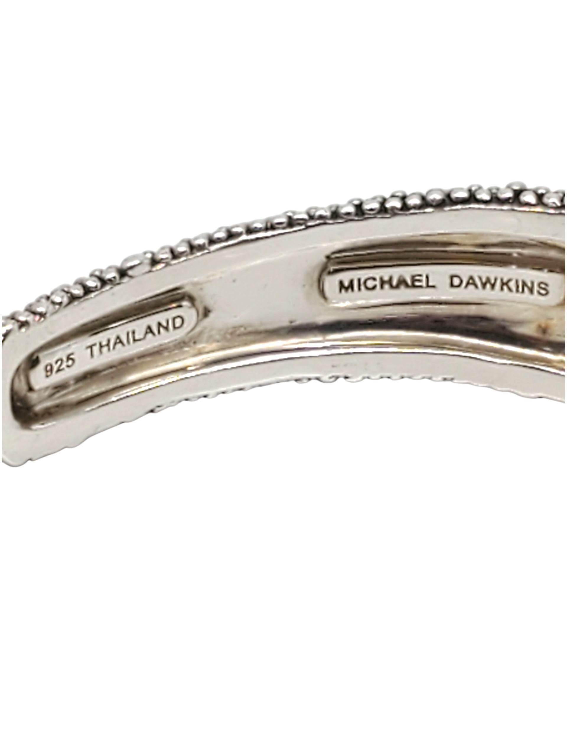 Michael Dawkins Bracciale a cerniera in argento con ciottoli #23340 in vendita 1