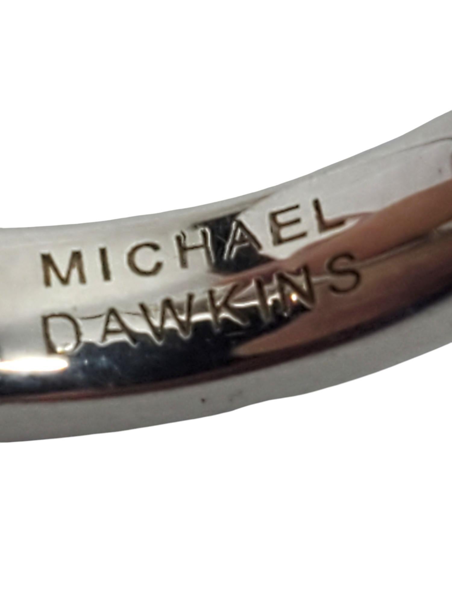 Michael Dawkins Sterling Silver Pebble Hoop Earrings with 14K Posts #19586 4