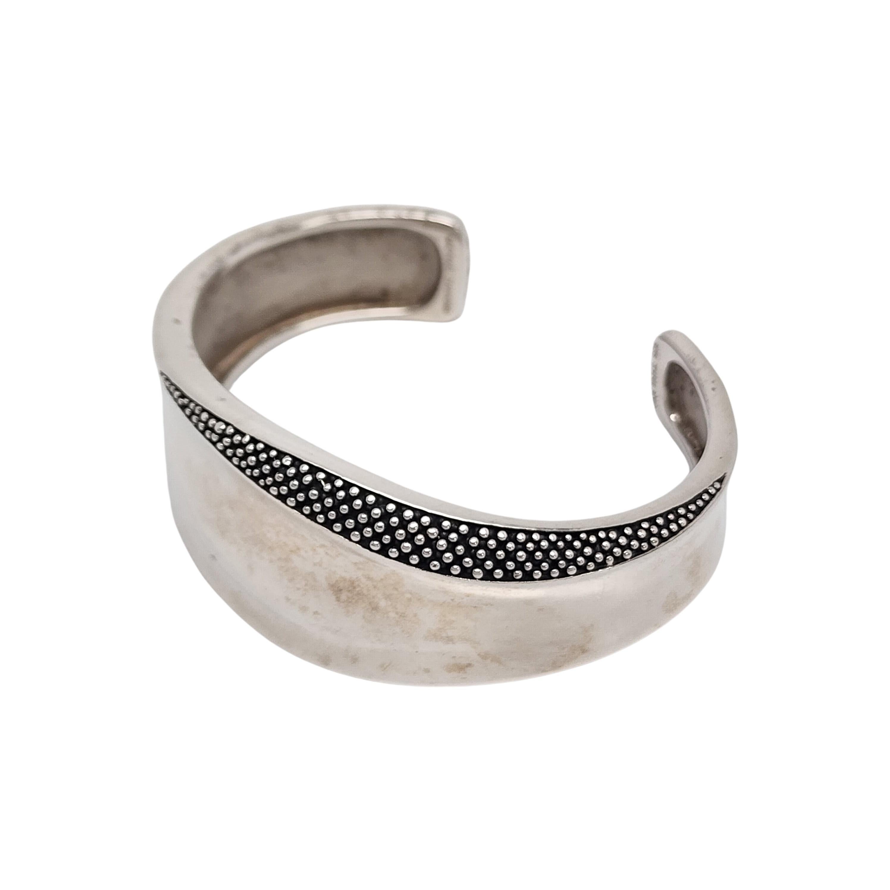 Michael Dawkins Sterling Silver Sculptured Bead Granulation Cuff Bracelet #15371 In Good Condition In Washington Depot, CT