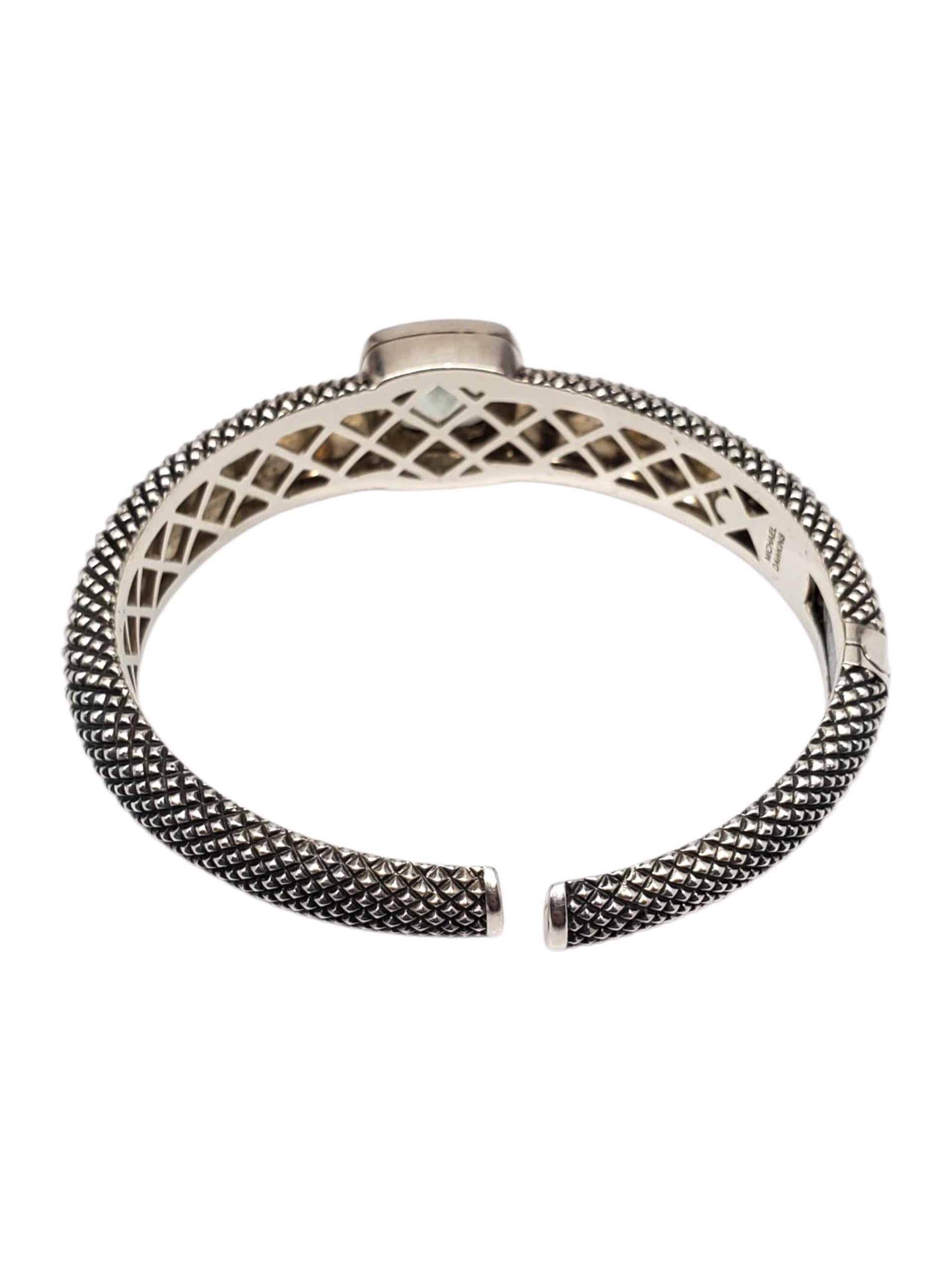 Contemporaneo Michael Dawkins Bracciale con cerniera in argento massiccio #23338 in vendita