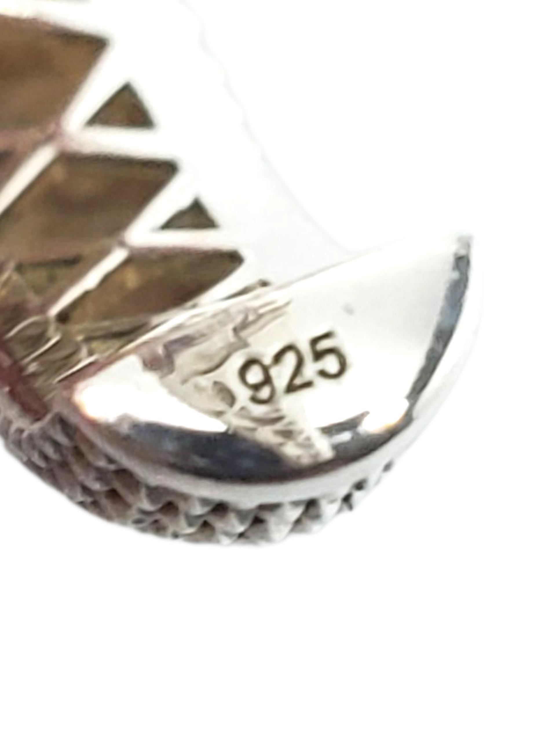 Michael Dawkins Bracciale con cerniera in argento massiccio #23338 in vendita 3