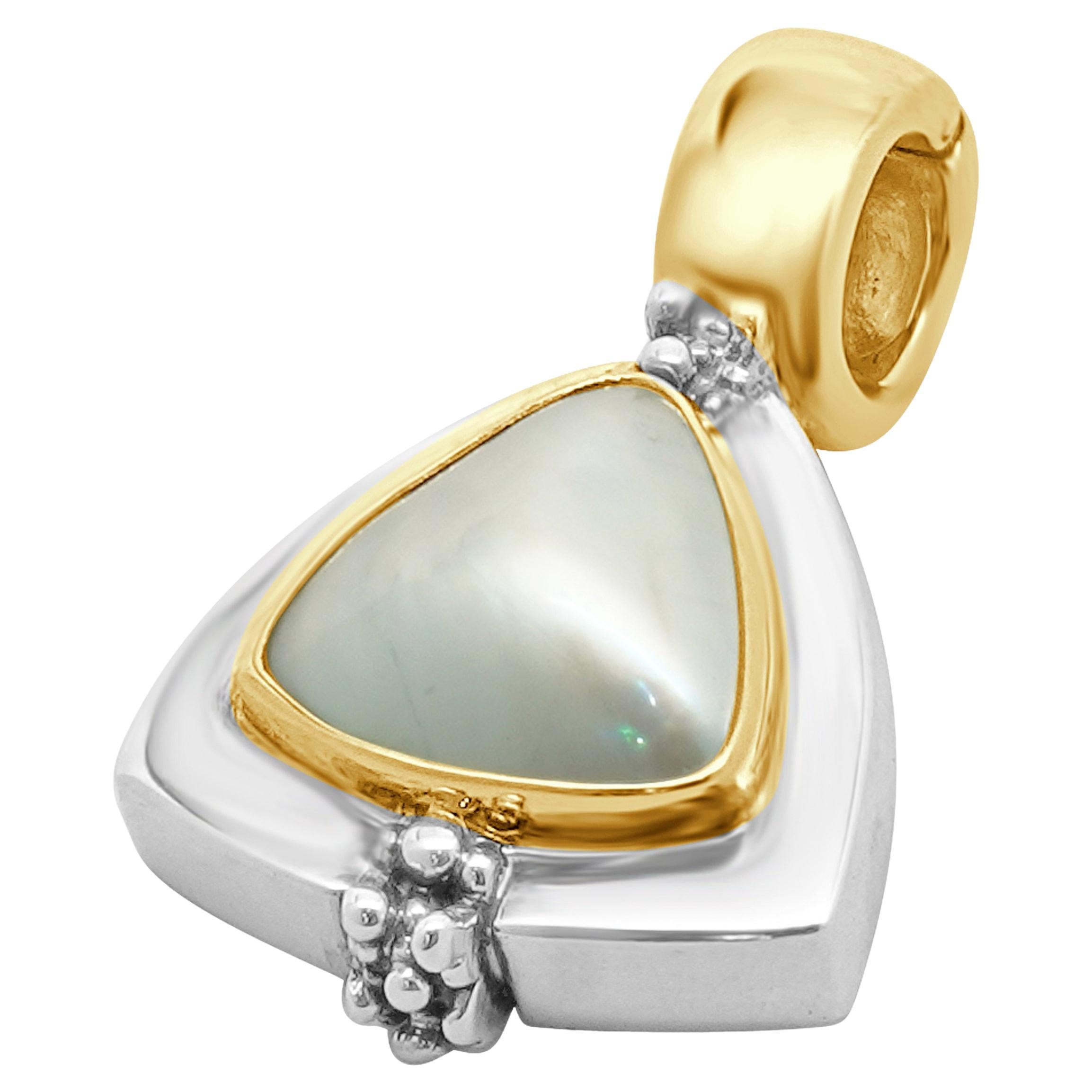 Michael Dawkins Two Tone Mabe Pearl Pendant For Sale