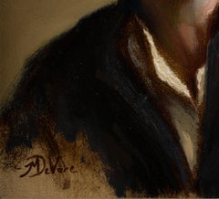 "Self-Portrait" (2015) By Michael DeVore, Original Oil Portrait Painting